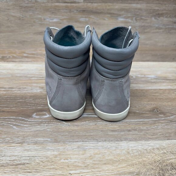 Timberland Dausette Grey Nubuck High Top Sneaker Boot Women's Size 9 - Picture 3 of 8